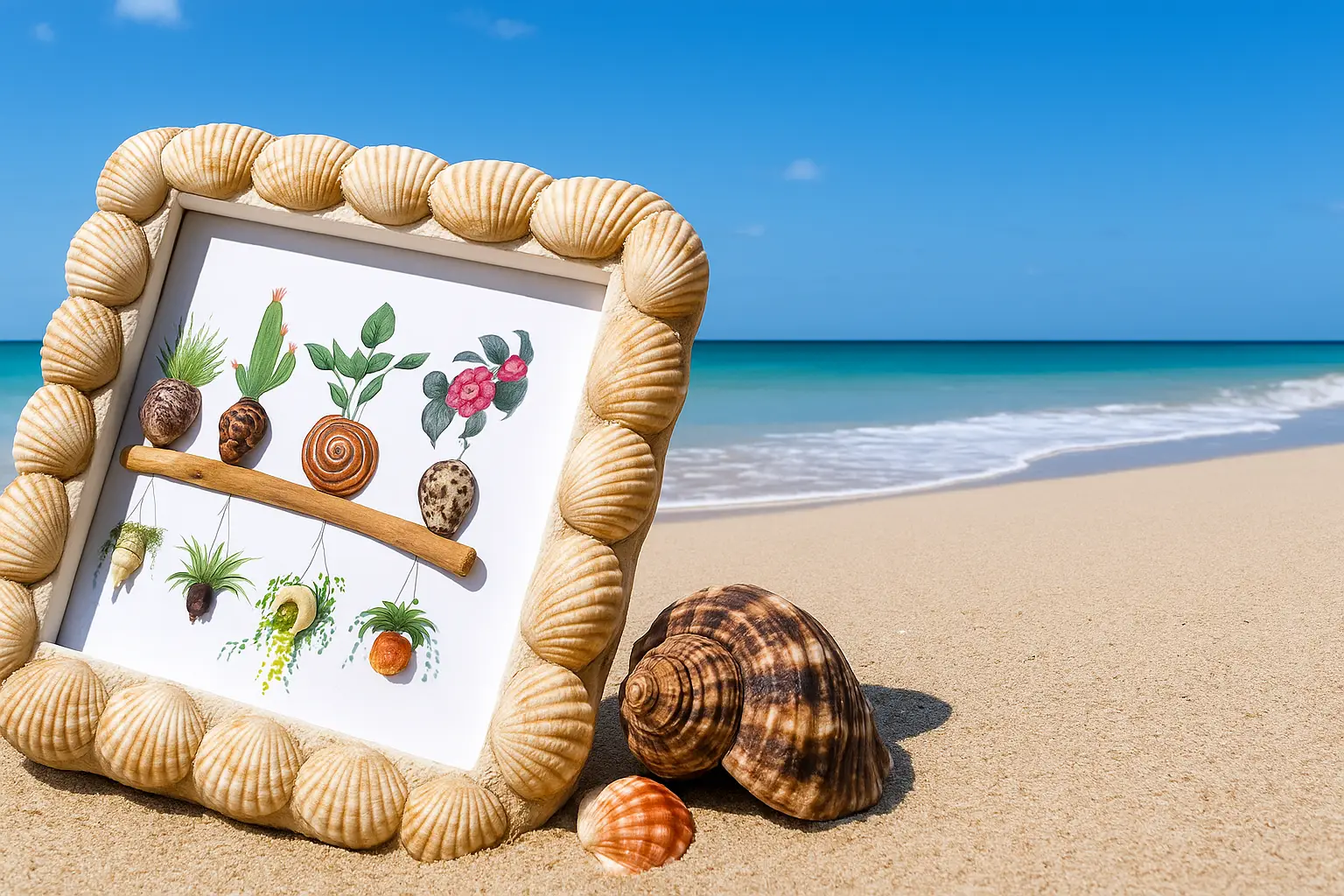 Shell Art Frame