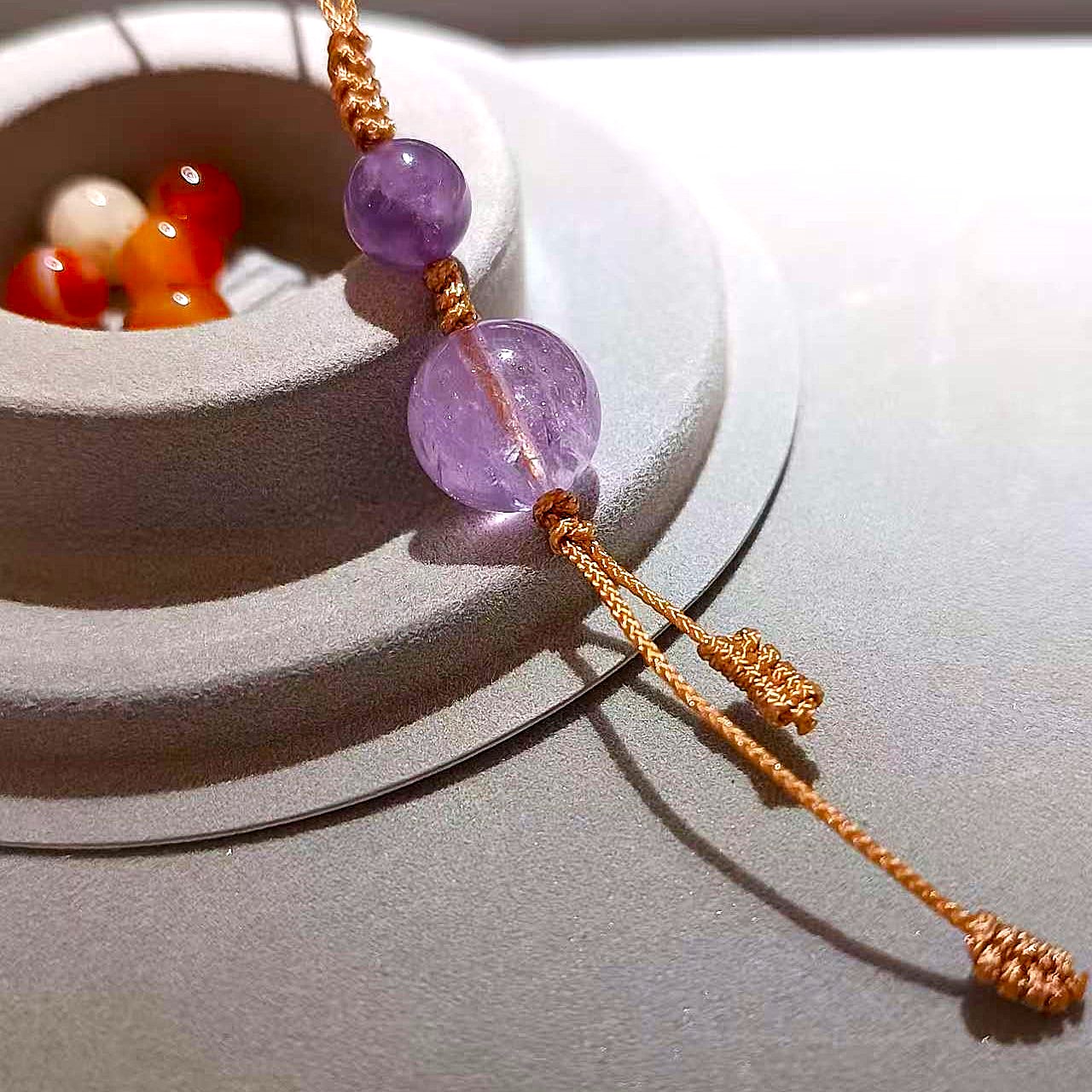 Artisan Amethyst Hand-Knotted Charm