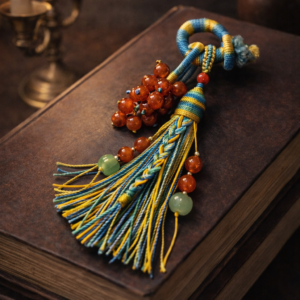 handwoven tassel pendant as a quiet handmade object for everyday use