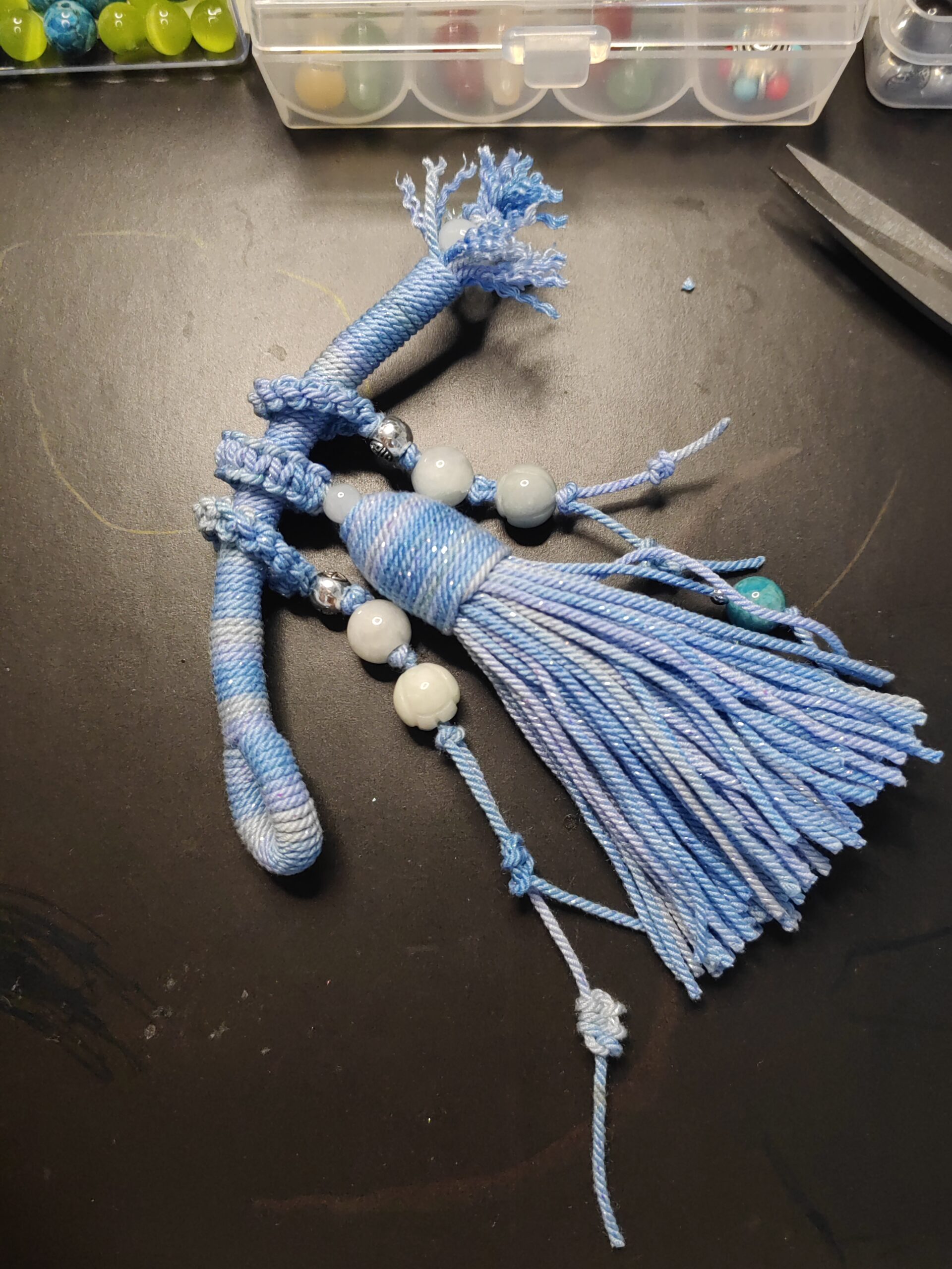 Handwoven Tassel Pendant with Thick Cotton Cord