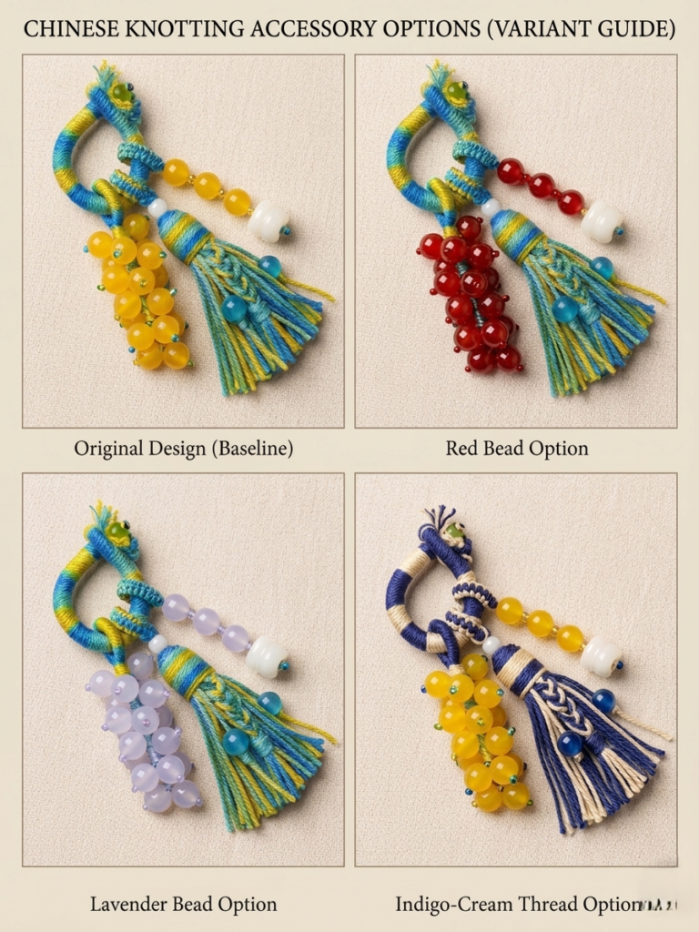 PICKLNN Amber Harvest Hand-Coiled Multi-Strand Tassel Charm