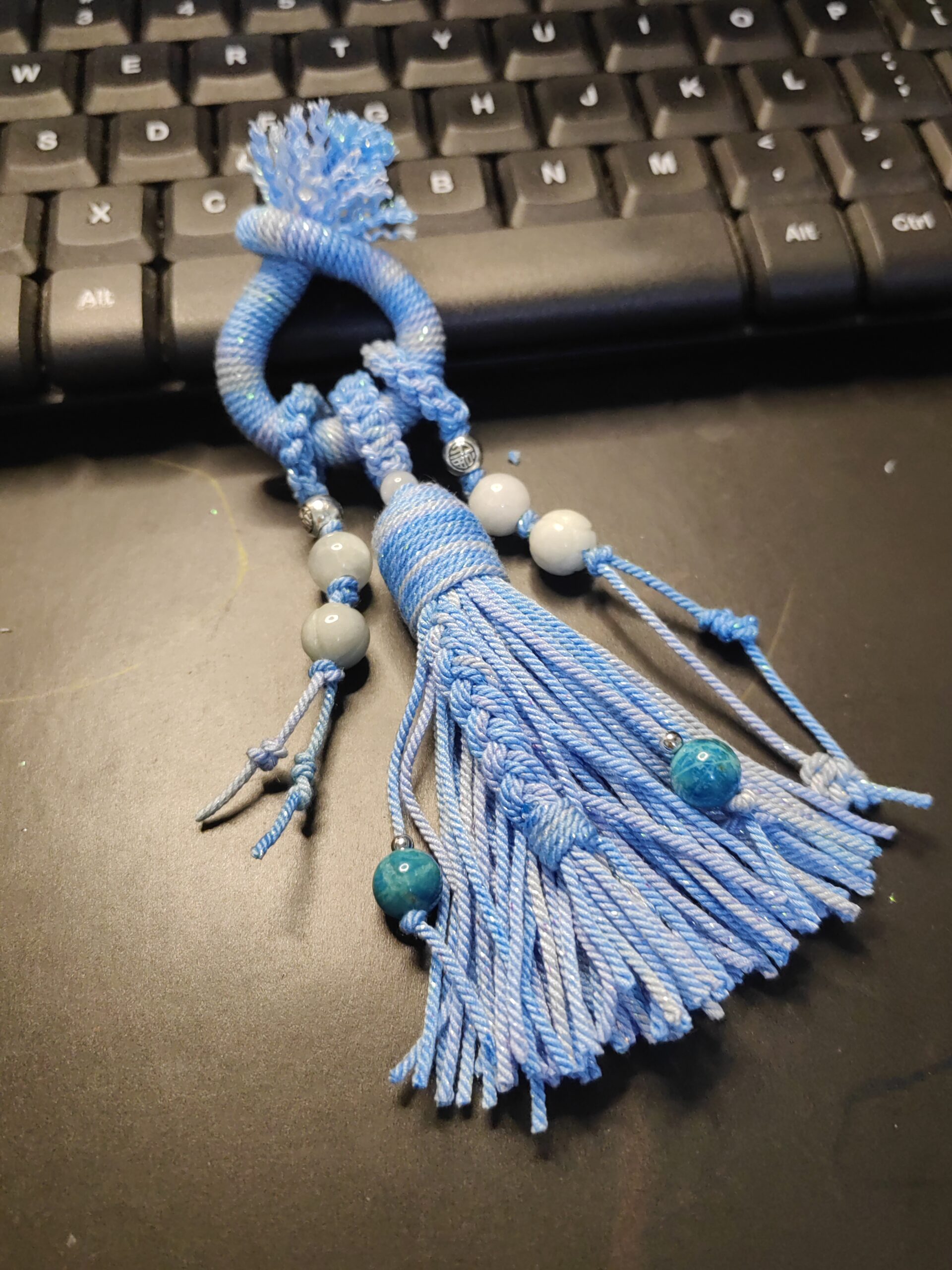 Handwoven Tassel Pendant with Thick Cotton Cord