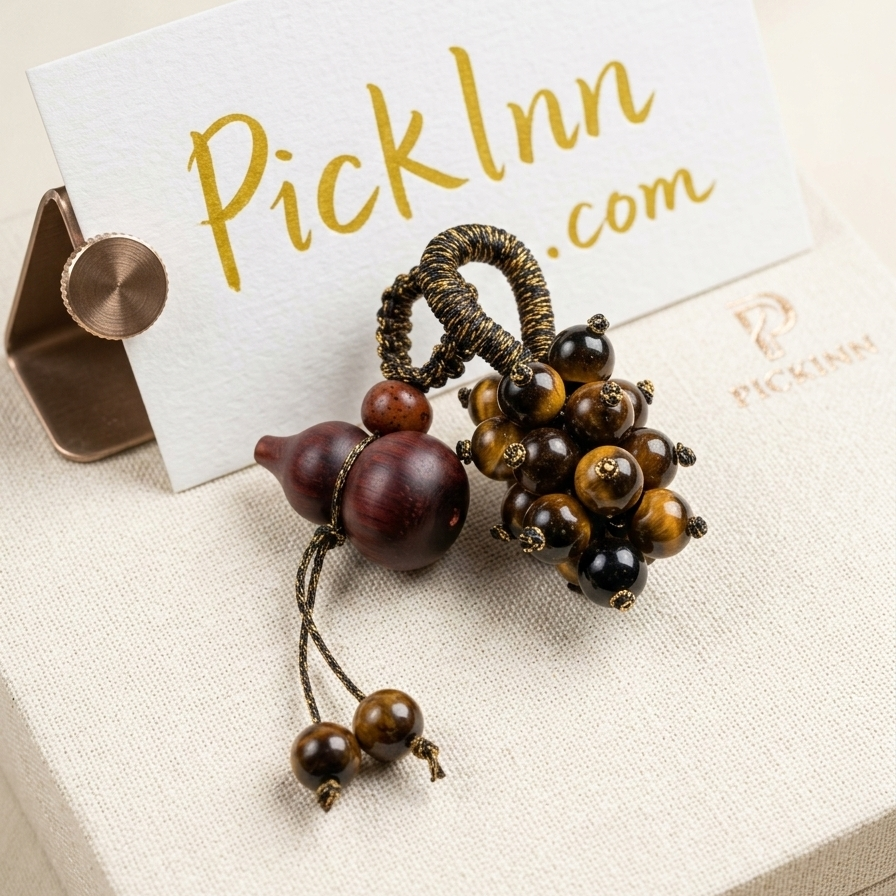 small batch handmade bead keychain