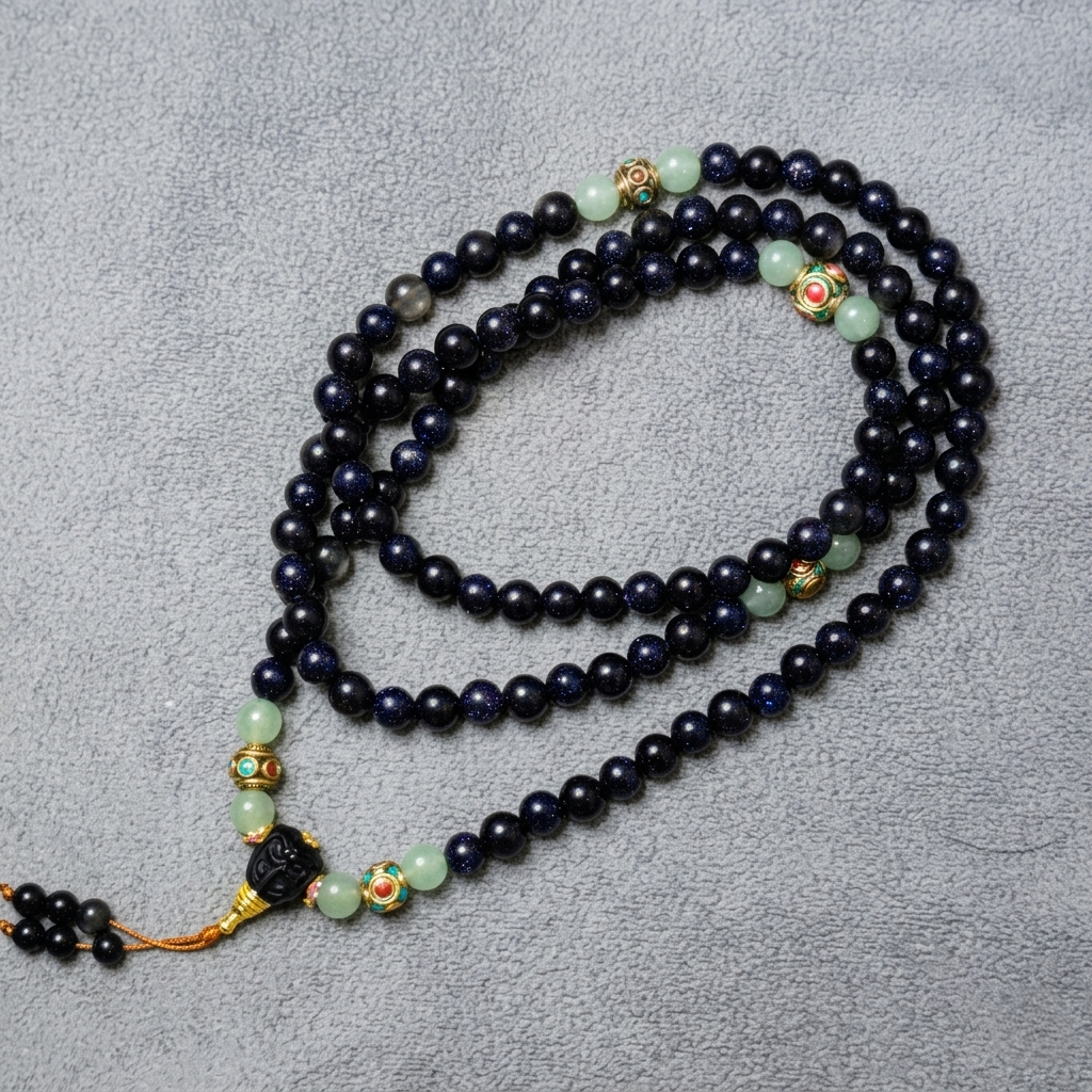 Picklnn 108 Obsidian Bead Meditation Wrap (3)