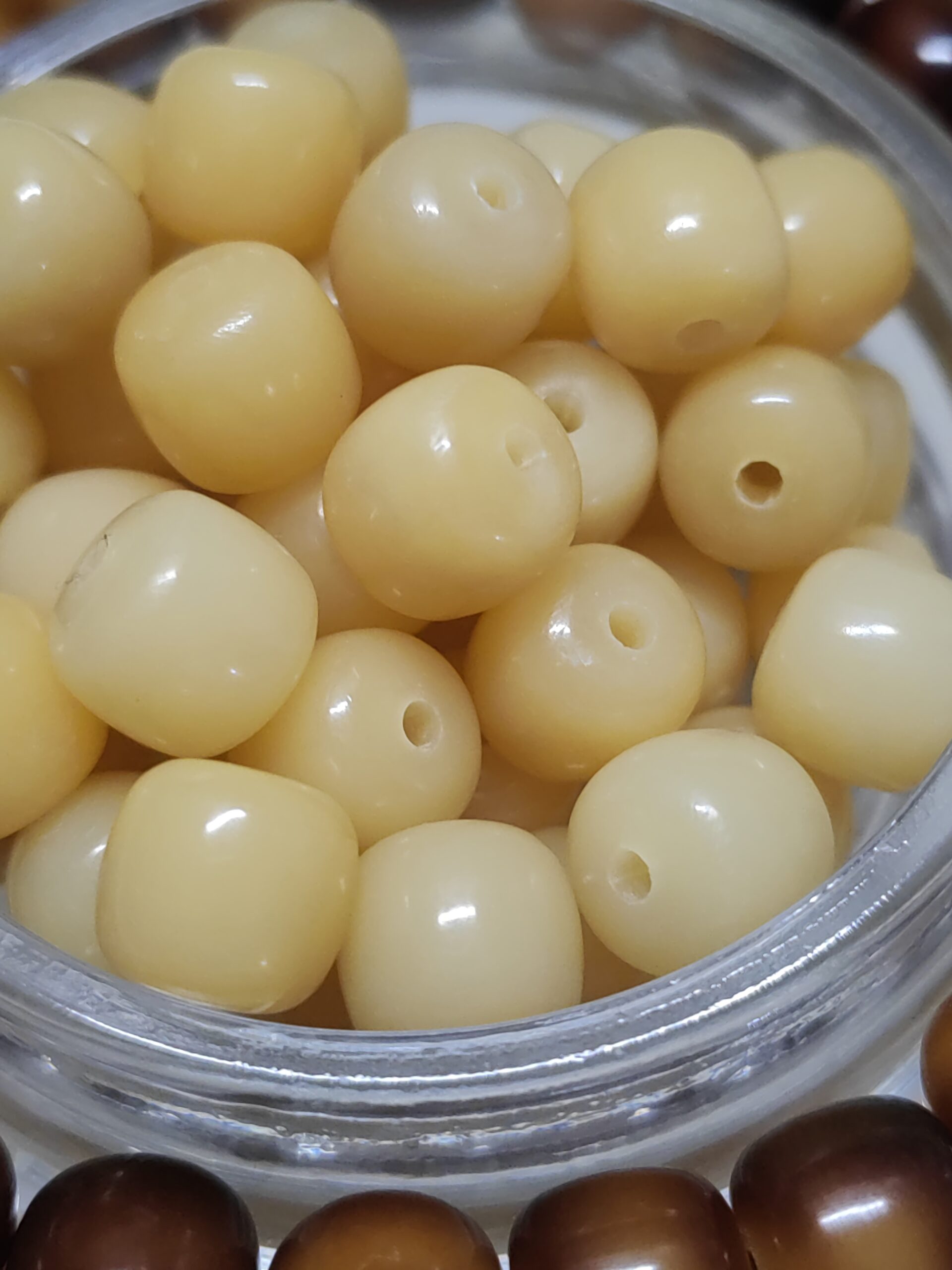 Bodhi Seed Fidget Cube 10mm | Natural Stress Reliever | Picklnn 5 Cube-shaped bodhi seed beads close-up natural texture unpolished matte finish