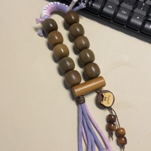 10-bead 20mm natural bodhi handheld fidget with sandalwood bar