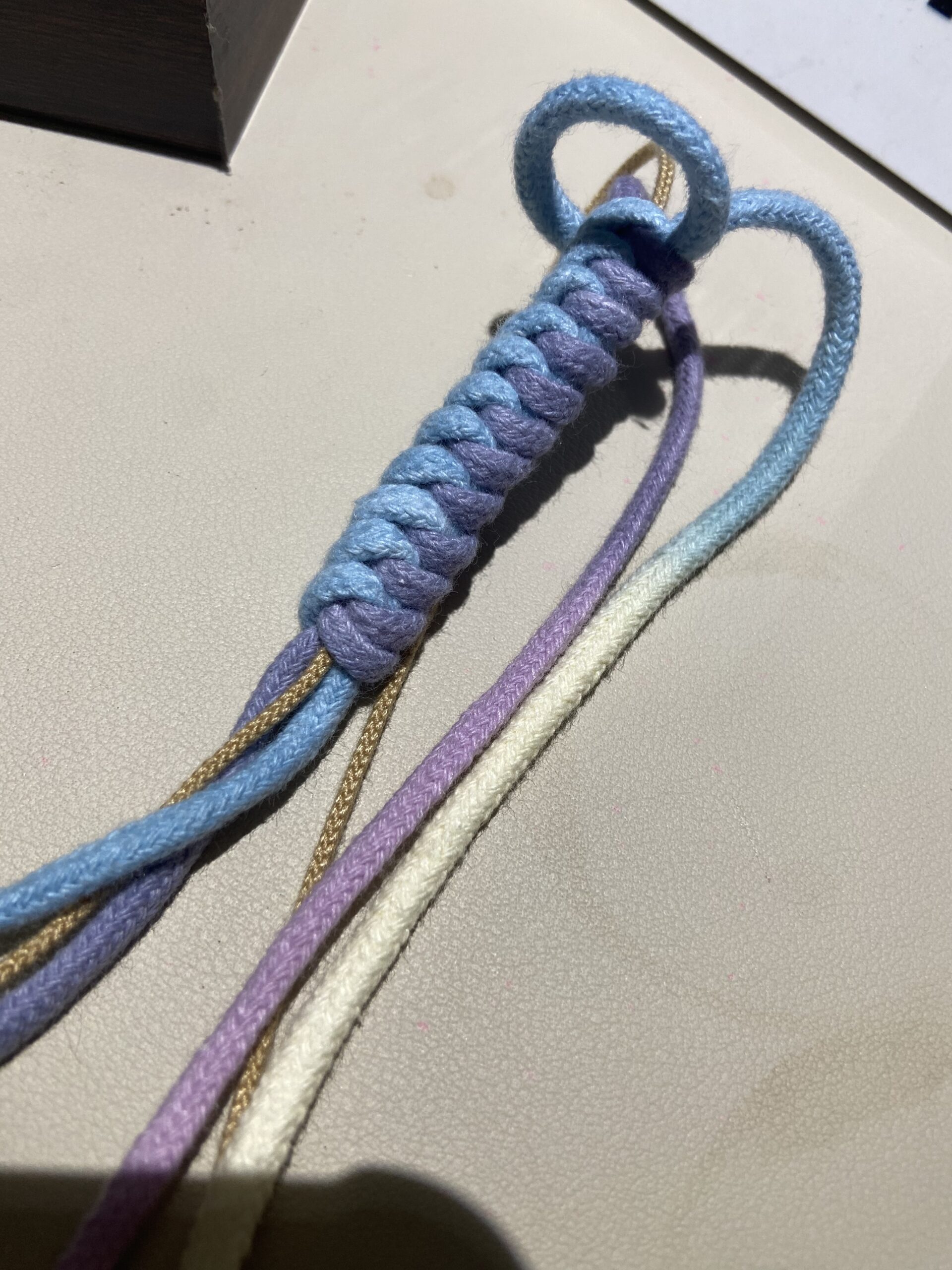 14-Bead 20mm Natural Bodhi Bead Handheld Fidget with Colorful Cord 4 colorful woven cord loop and hanging tassels (4)