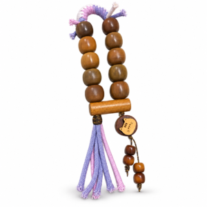 10-Bead 20mm Natural Bodhi Handheld Fidget with Cat Charm