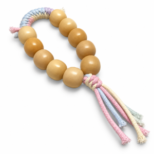 10-Bead 20mm Natural Bodhi Bead Handheld Fidget with Colorful Tassel