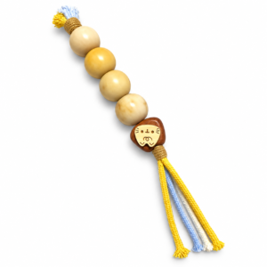 24mm Natural Bodhi Bead Handheld Fidget with Sandalwood Cat Charm