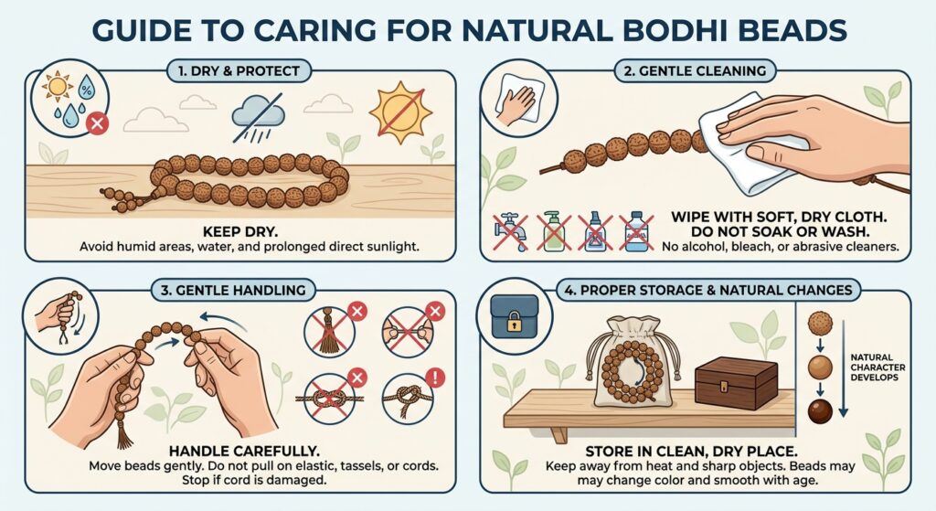 What Is a Bodhi Bead Fidget? A Simple Guide to Natural Tactile Objects 7 Caring for Natural Bodhi Beads