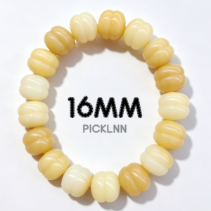 18mm Ribbed Natural Bodhi Bead Bracelet – Handmade Seed Bead Fidget
