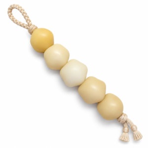 17mm natural Bodhi handheld fidget with star charm and cream tassels